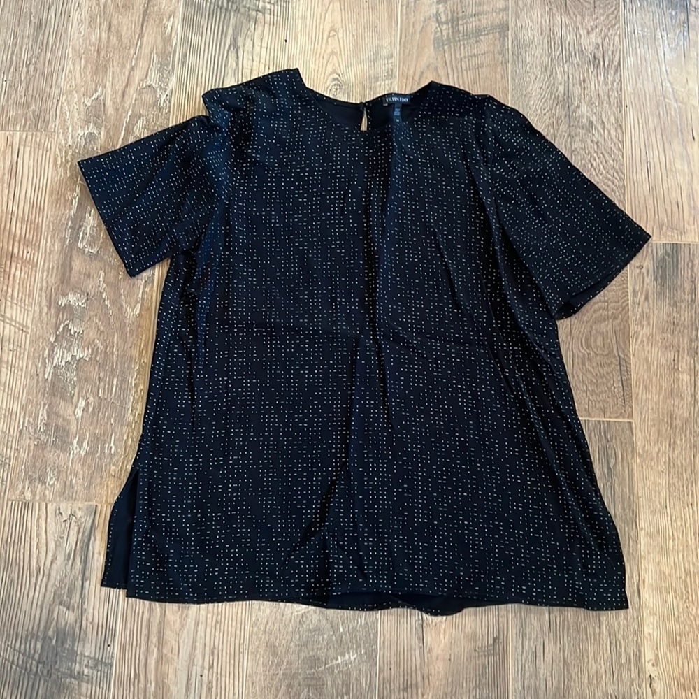 Eileen Fisher Woman’s Black Short Sleeve Top Size 14